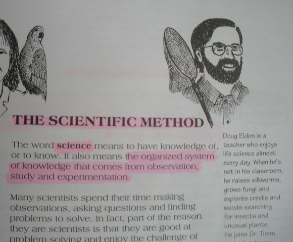 The scientific method text.